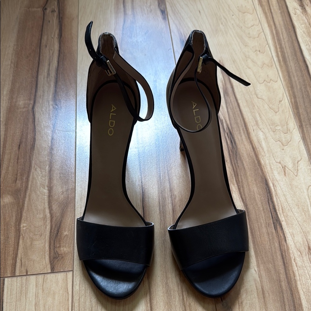 Aldo Black Elegant High-Heeled Sandals